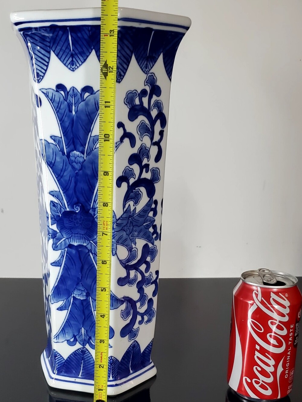 13 3/4" Delft Style Transfer+Painted Blue Wht Chinoiserie Chinese Export Ware - Picture 5 of 13